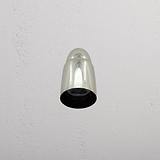 Ealing Außenwandstrahler kleine Rosette – Poliertes Nickel, Outdoorbeleuchtung, eine elegante Nickel-Wandleuchte.