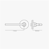 Clayton fixer Türgriff mit Niedrigprofilrosette – Antikes Messing 