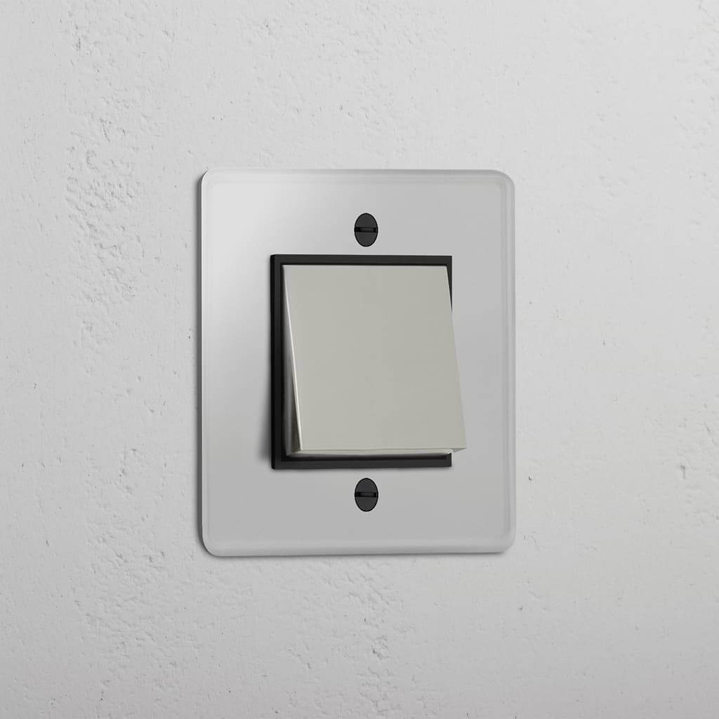 Wippschalter – Durchsichtig + Poliertes Nickel + Schwarz – funktionale Lichtlösung