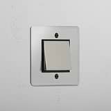 Wippschalter – Durchsichtig + Poliertes Nickel + Schwarz – funktionale Lichtlösung