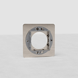 Runder Einfachrahmen EU aus poliertem Nickel, ein einfacher Metallrahmen für Grundplatten.