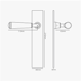 Digby fixer Türgriff langes Schild – Antikes Messing