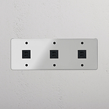 Hohe Ladegeschwindigkeit – USB-Modul – Durchsichtig + Schwarz – auf weißem Hintergrund