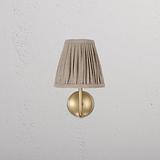 Kleine Wandleuchte Malvern natürliches Beige – Frontalaufnahme