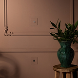 Einfachrahmen mit USB-Anschluss (30 W) – Lackierbar + Schwarz, ideal für Steckdosen und Module.