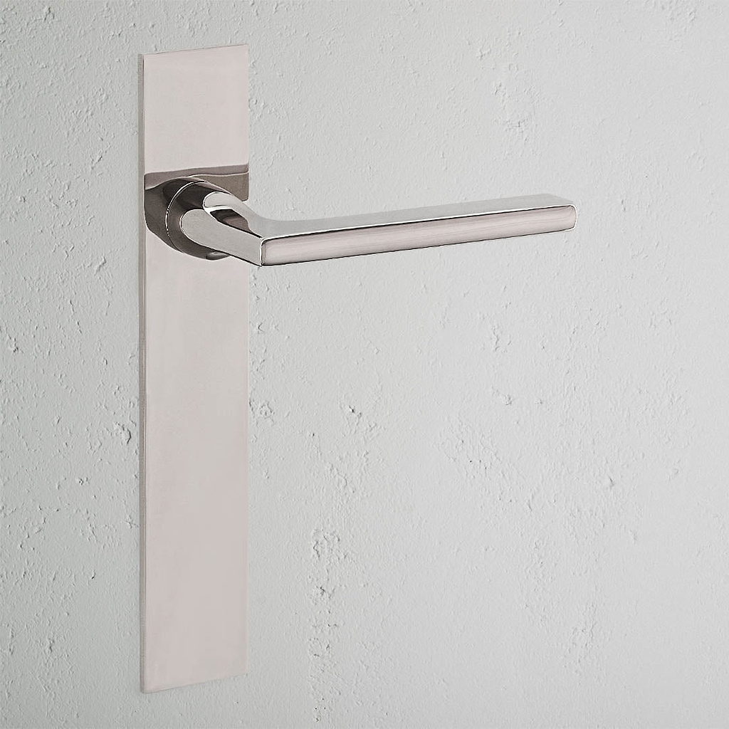 Clayton fixer Türgriff langes Schild – Poliertes Nickel