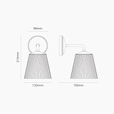 Richmond Medium-Wandleuchte geriffeltes Glas – Antikes Messing