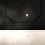 Einfachrahmen mit Wippschalter in antikem Messing und Weiß, lackierbar; passend für Schalter und Dimmer.