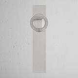 Pappel gefederter Türknauf langes Schild in poliertem Nickel, elegant und funktional für Innentüren.
