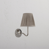 Malvern Medium-Wandleuchte natürliches Beige - Poliertes Nickel