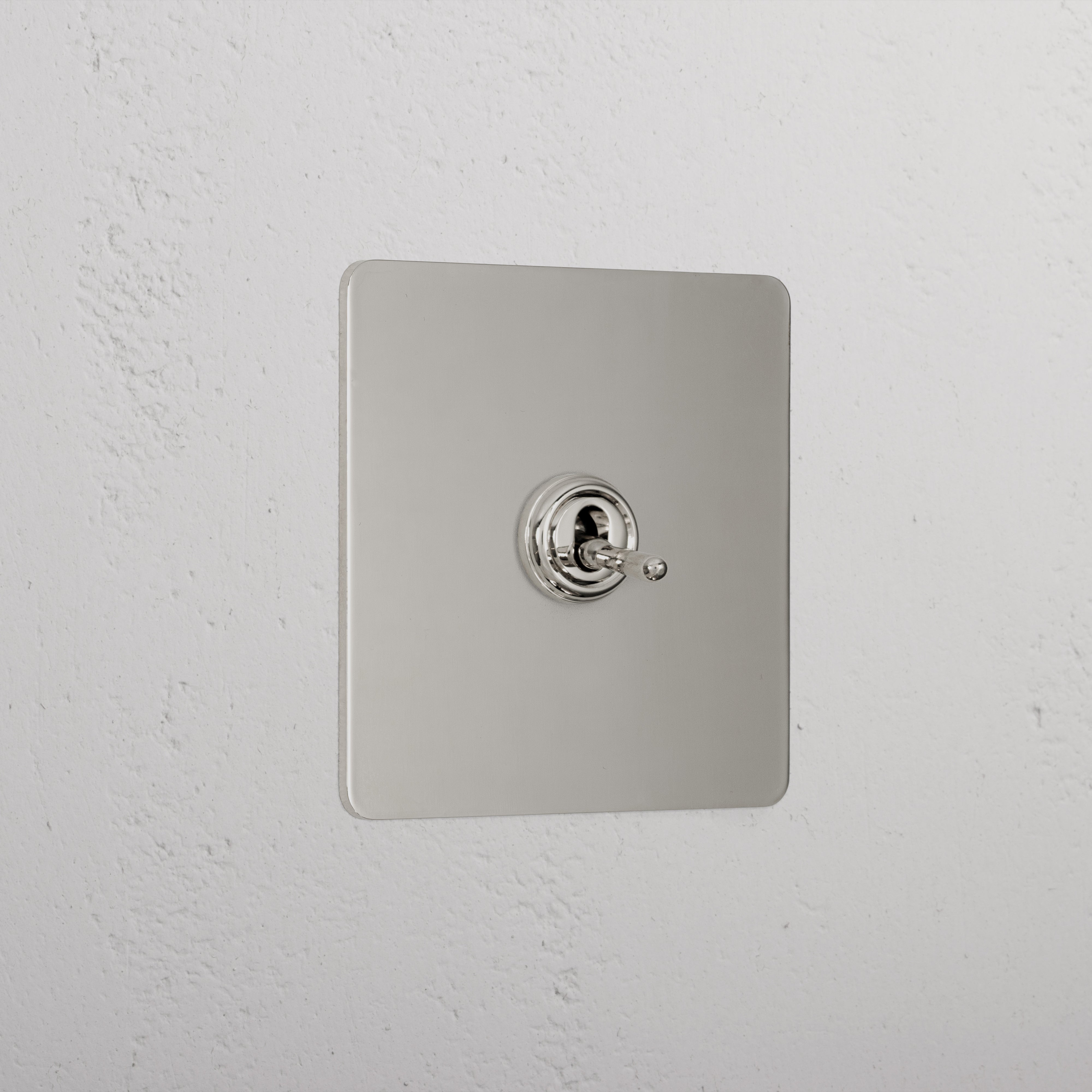 1G Retractive Toggle Switch - Polished Nickel