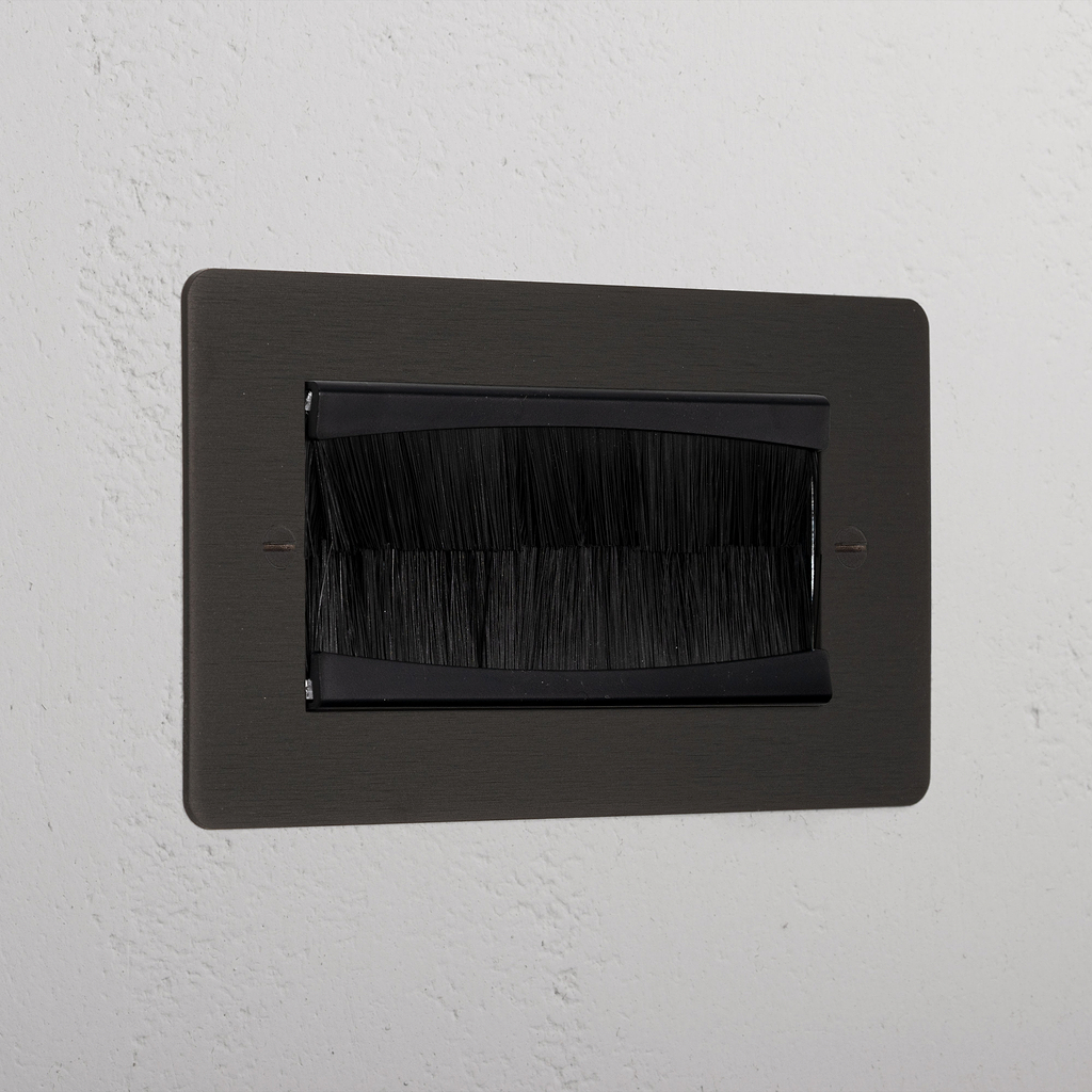 Bronze Double Module Brush Plate Black