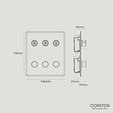 6G Mixed Switch 3T3D - Clear Antique Brass