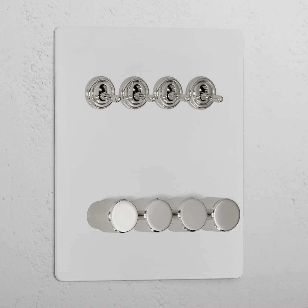 8G Mixed Switch 4T4D _ Paintable Polished Nickel