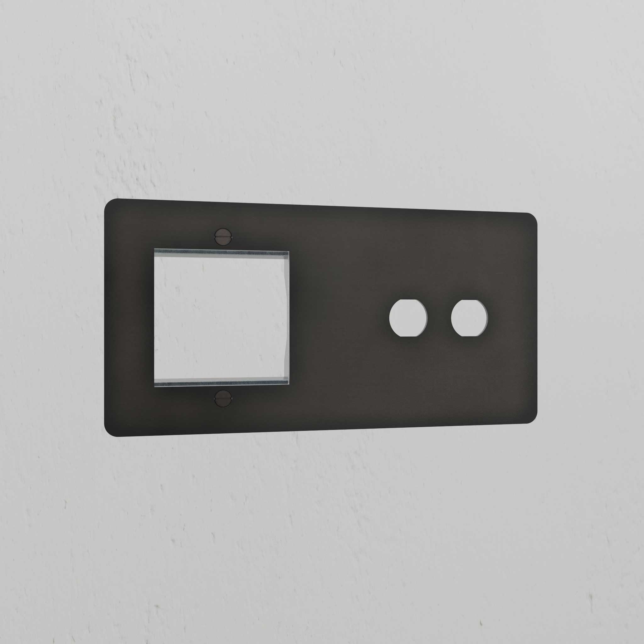 1G 50mm Module & 2G Switch Plate - Bronze