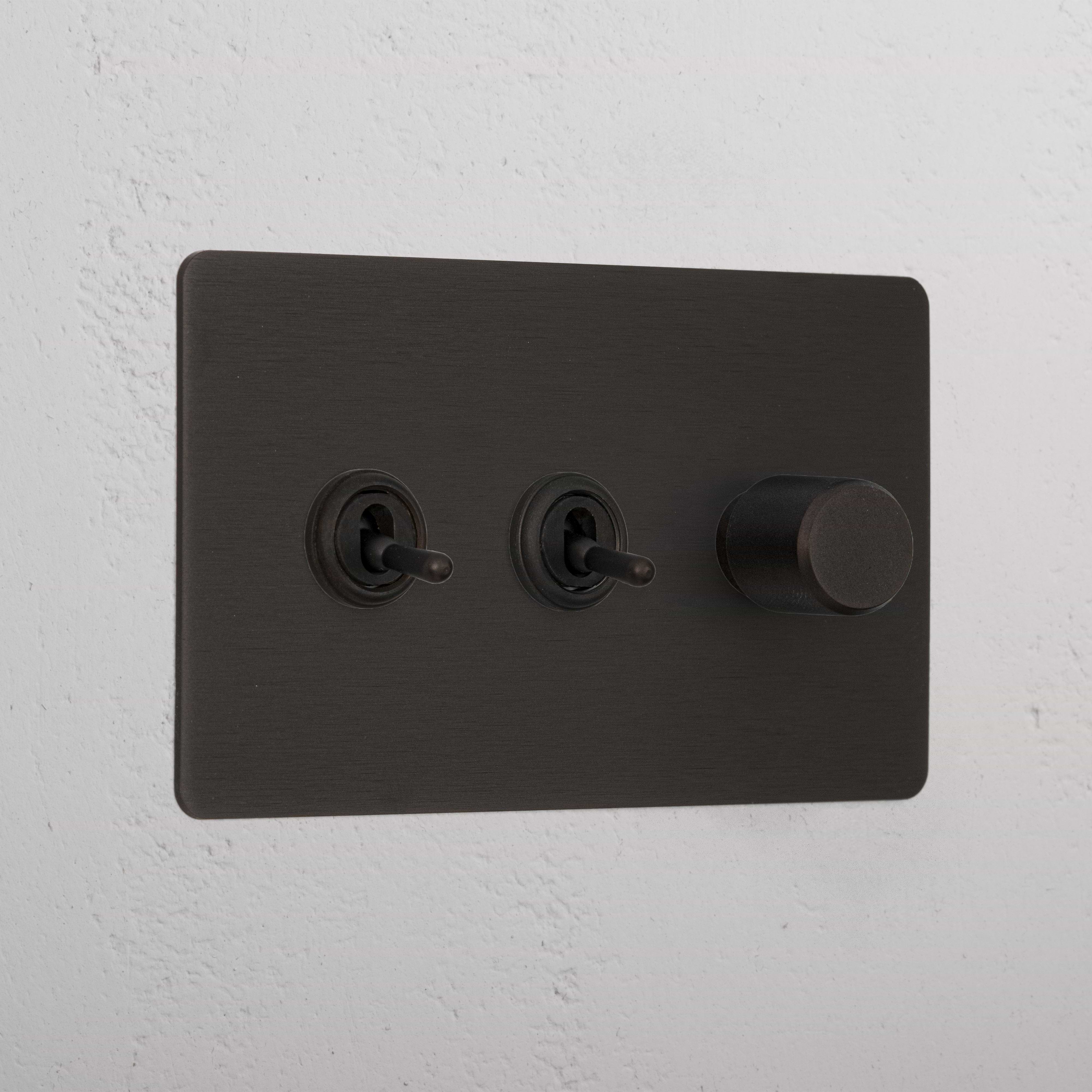 Bronze 3 Gang Mixed Premium Light Switch