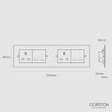 2x 13A Socket + 2x USB A+C Fast Charge - Clear Black