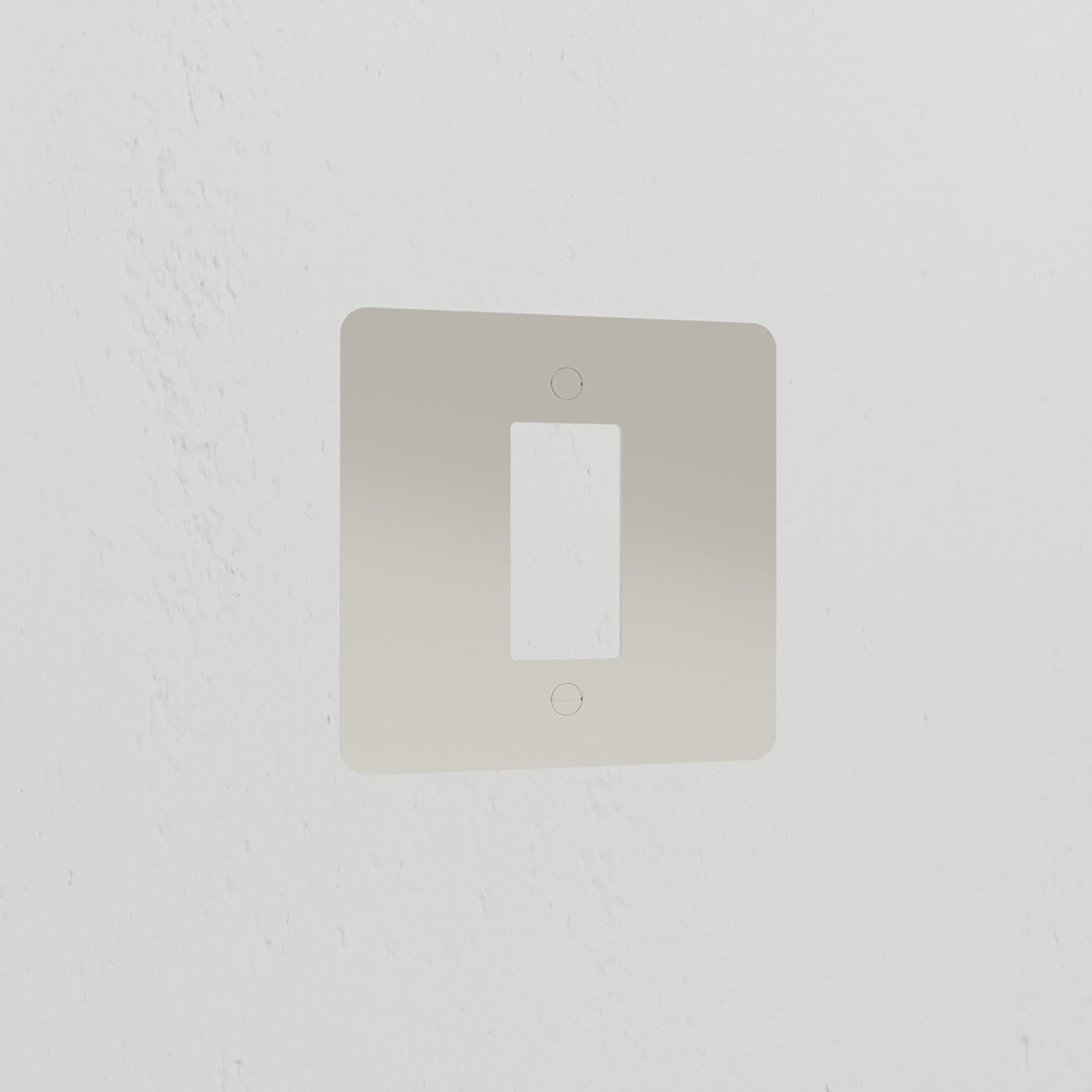 1G Rocker Switch Plate - Polished Nickel