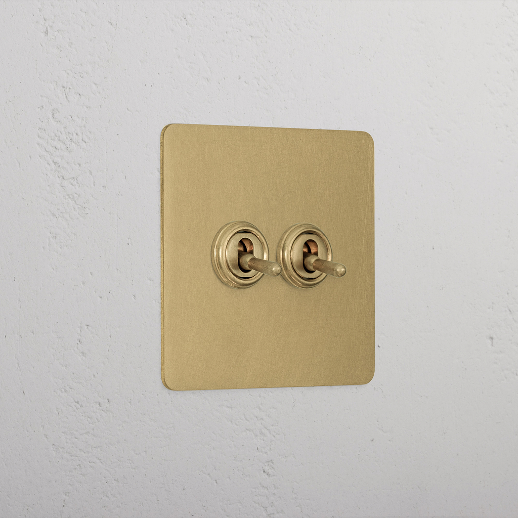 2G Intermediate Toggle Switch - Antique Brass