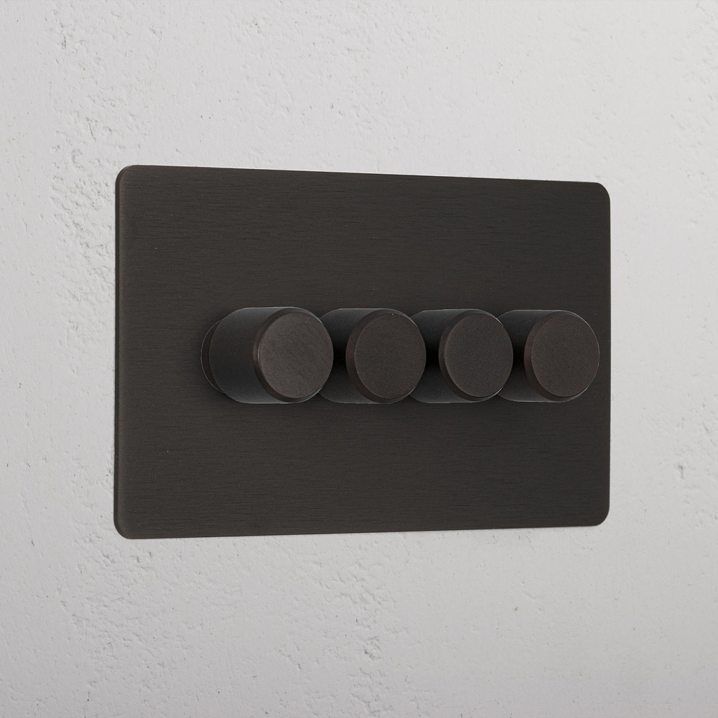 Bronze Elegant 4 Gang 2 Way Dimmer Switch