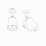 Pembroke Spotlight 70mm - Paintable