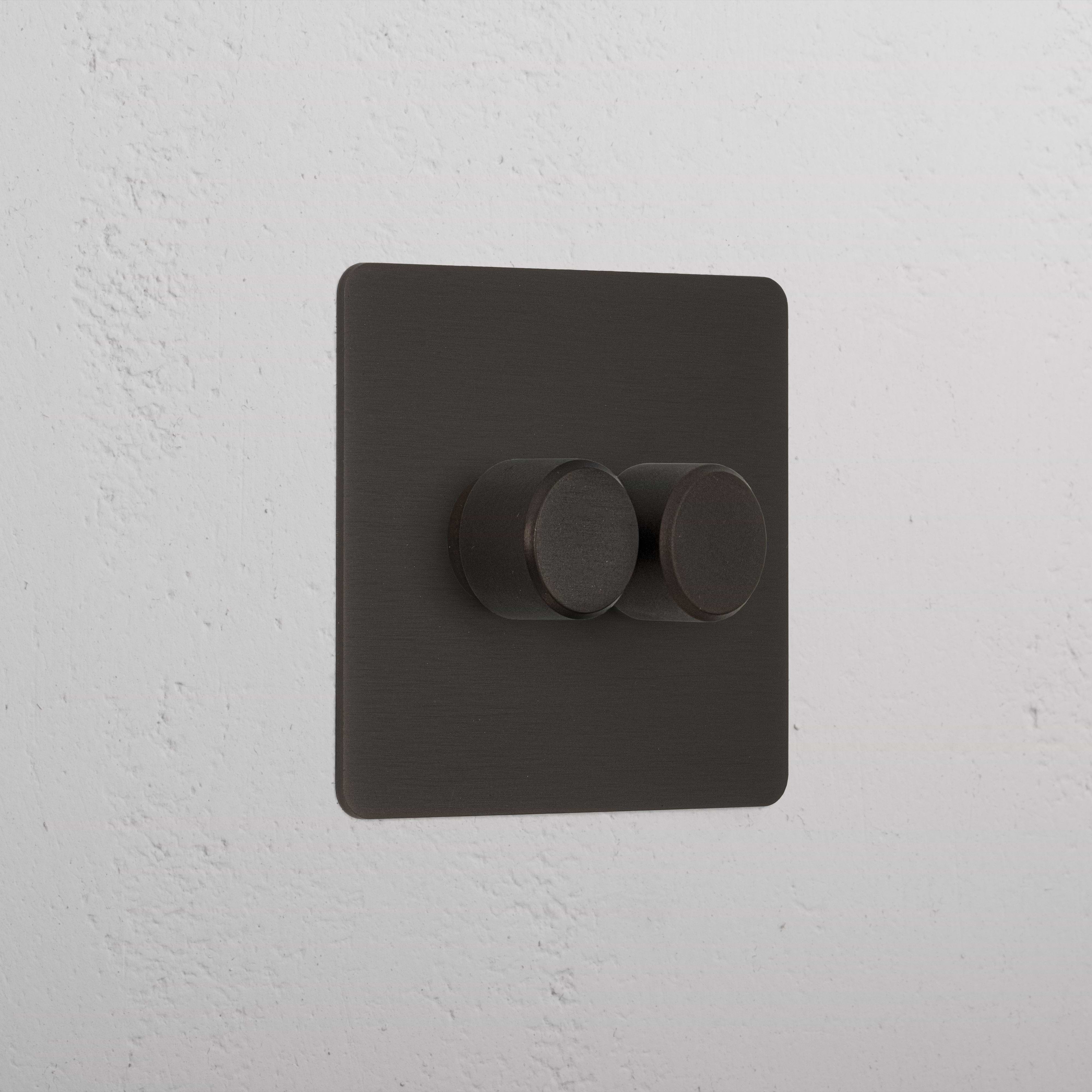 Bronze 2 Gang 2 Way Interior Dimmer Switch
