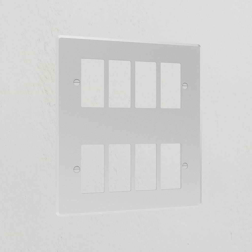 8G Rocker Switch Plate - Clear White
