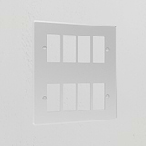 8G Rocker Switch Plate - Clear White