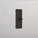1G Architrave Centre Retractive Toggle Switch - Bronze