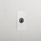 1G Architrave Retractive Toggle Switch - Clear Bronze