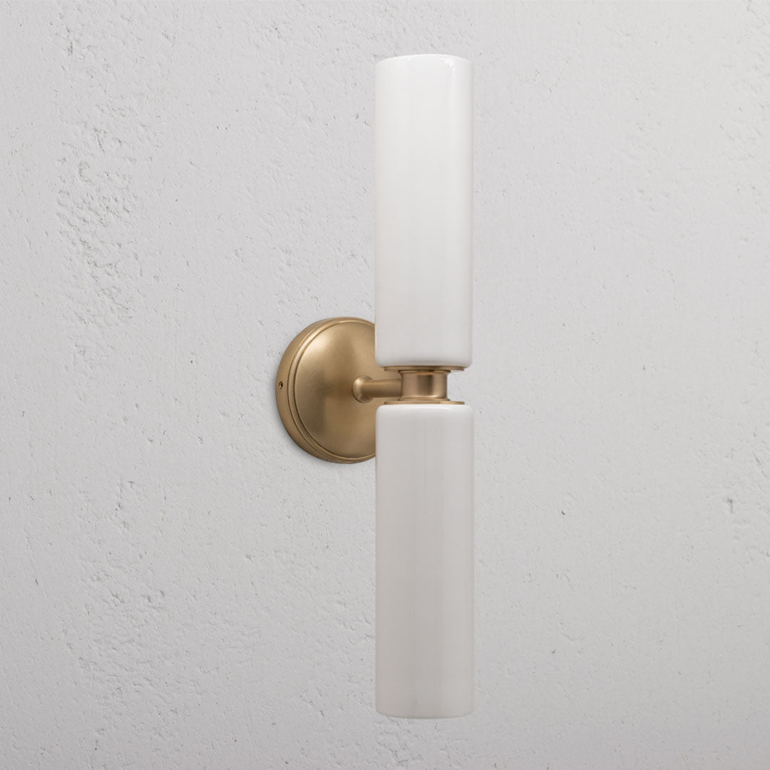 Claremont Medium Wall Light Fine Porcelain - Antique Brass