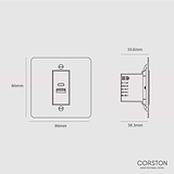 USB A+C Socket - Paintable White