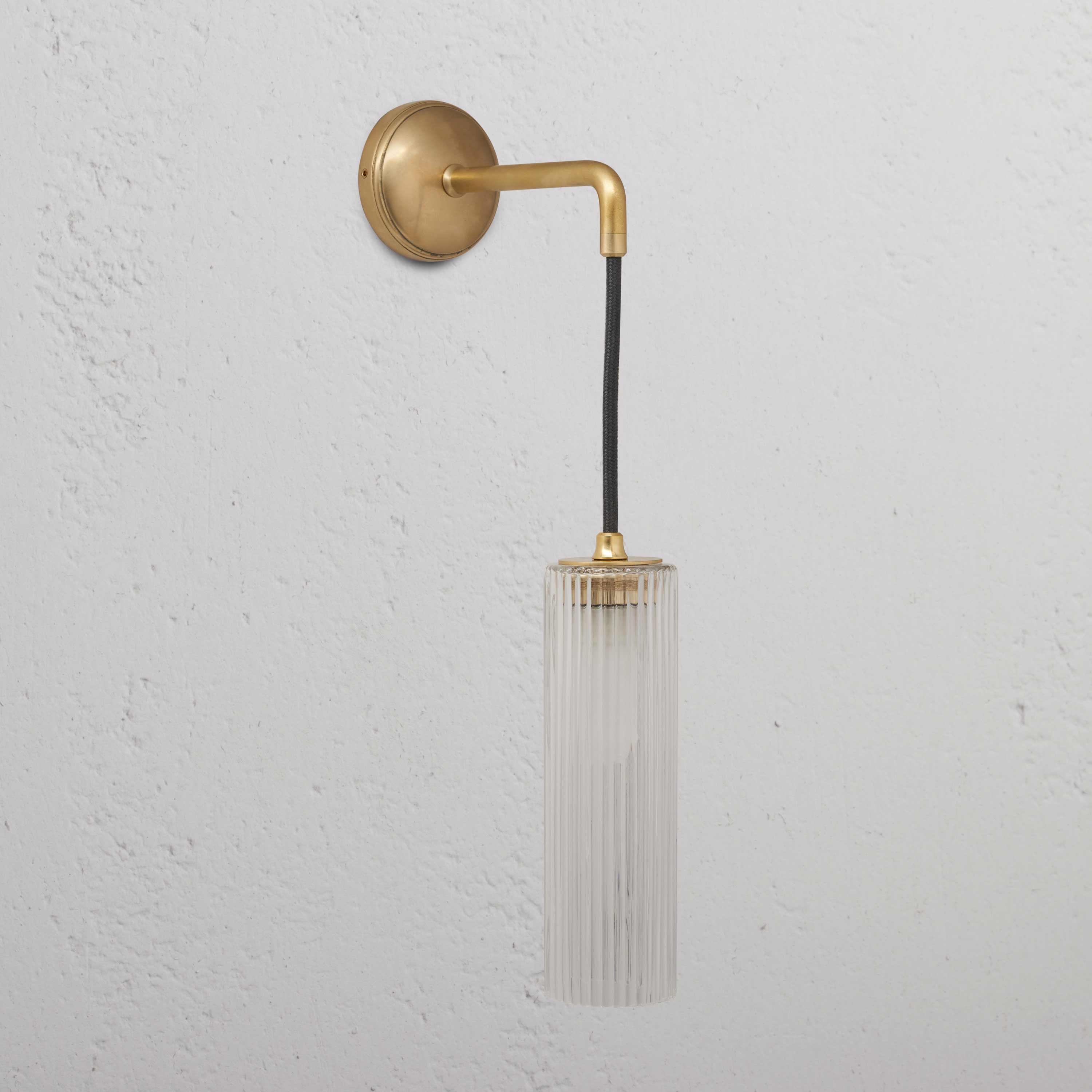 Antique Brass Hanging Light On Wall