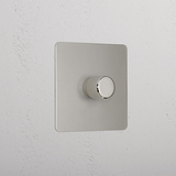 1G Digital Dimmer Switch in polished nickel finish against a white background.