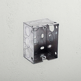 2G Slimline Rocker Switch Plate - Paintable, mounted on a light-colored wall.