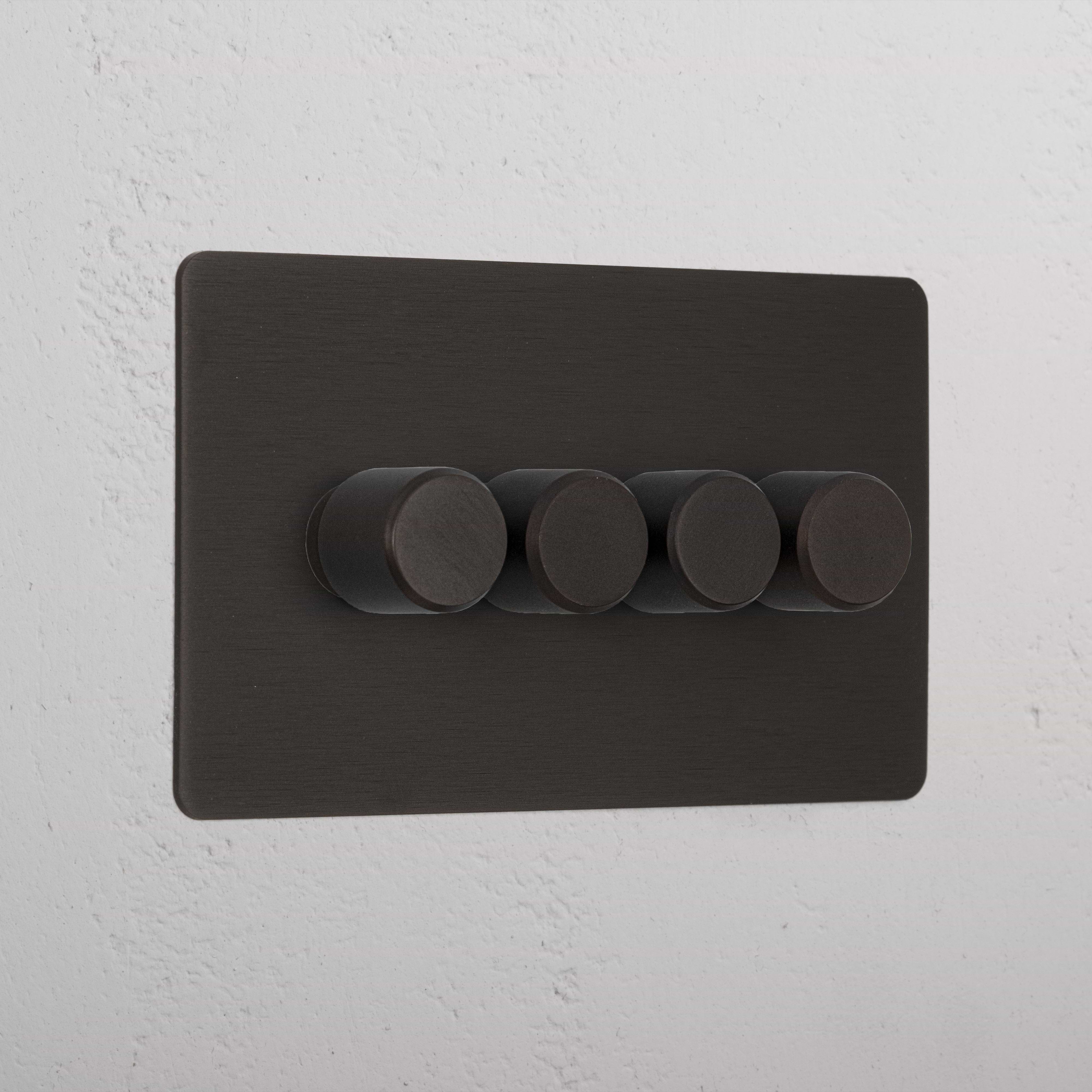 Bronze Elegant 4 Gang 2 Way Dimmer Switch
