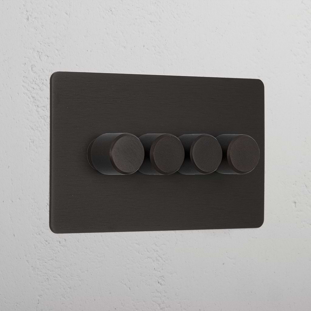 Bronze Elegant 4 Gang 2 Way Dimmer Switch