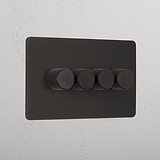 Bronze Elegant 4 Gang 2 Way Dimmer Switch