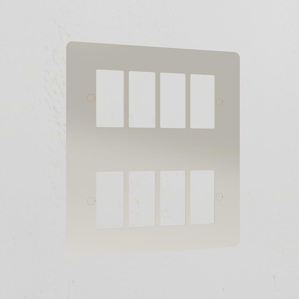 8G Rocker Switch Plate - Polished Nickel