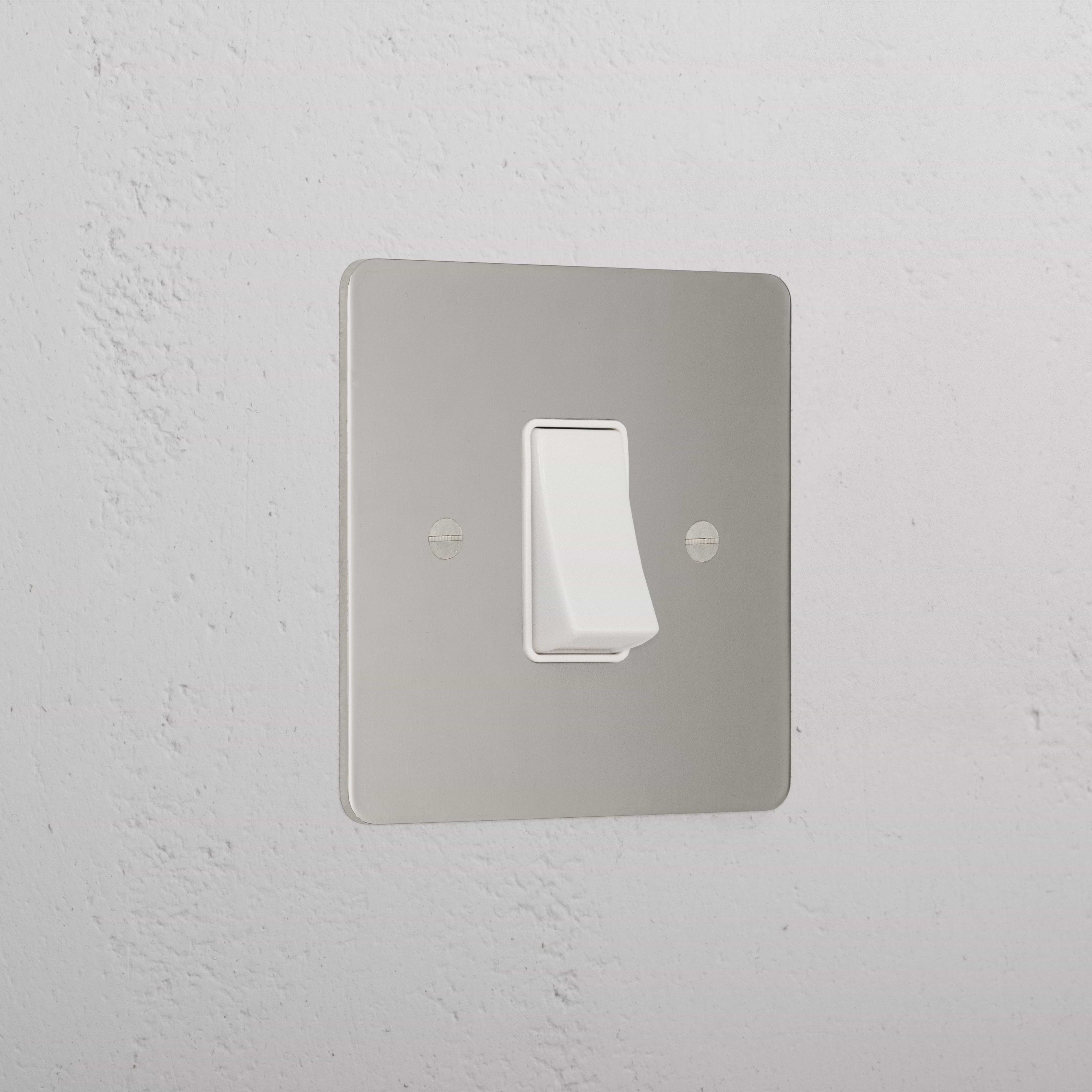 Elegant Polished Nickel 45A Cooker Switch White