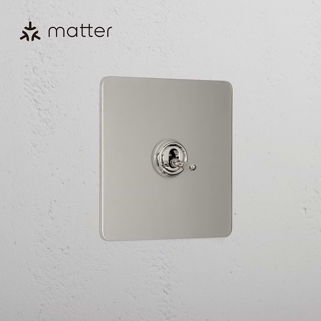 1G Smart Retractive Toggle Switch – Polished Nickel