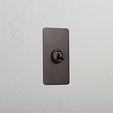1G Architrave Double Pole Toggle Switch - Bronze