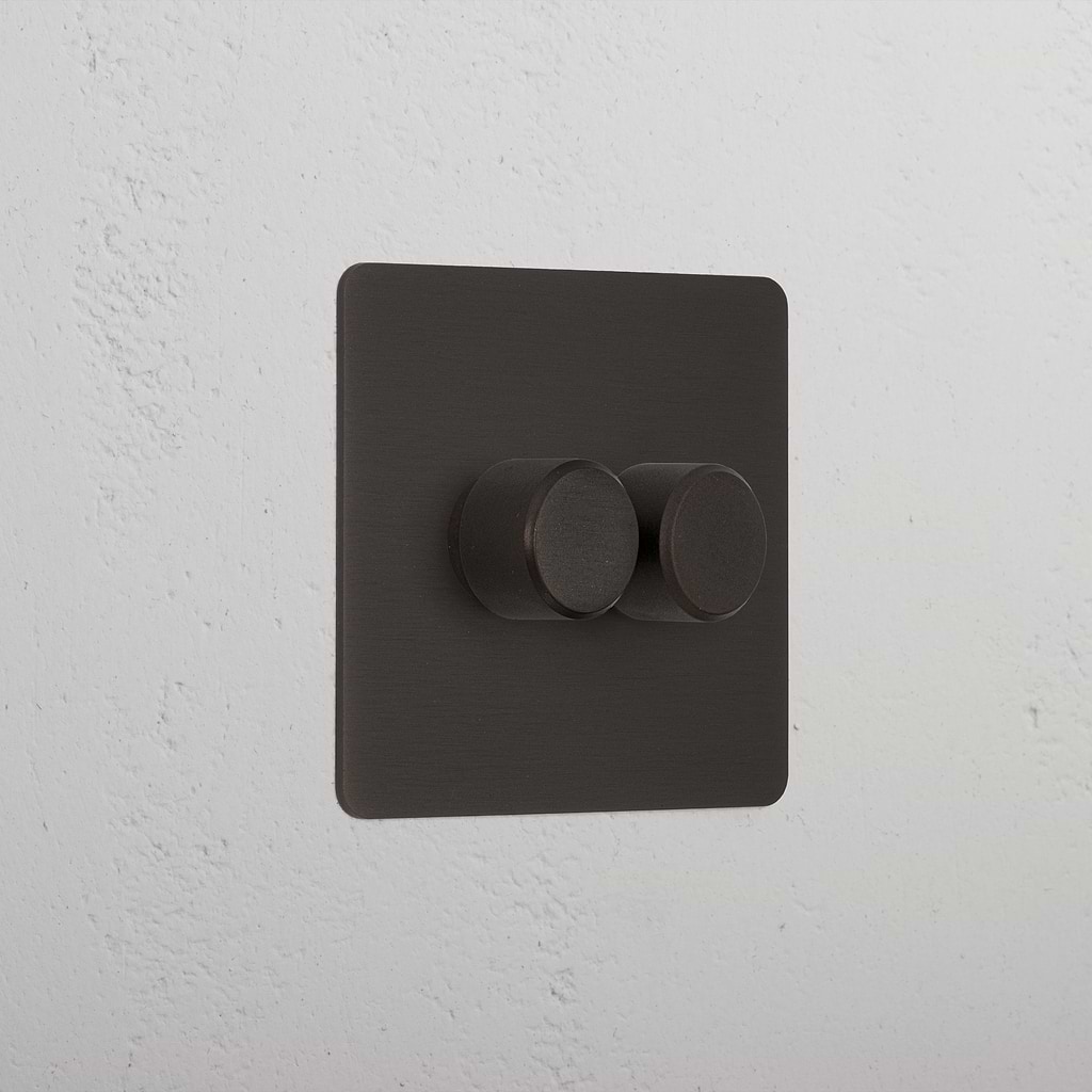 Bronze 2 Gang 2 Way Interior Dimmer Switch