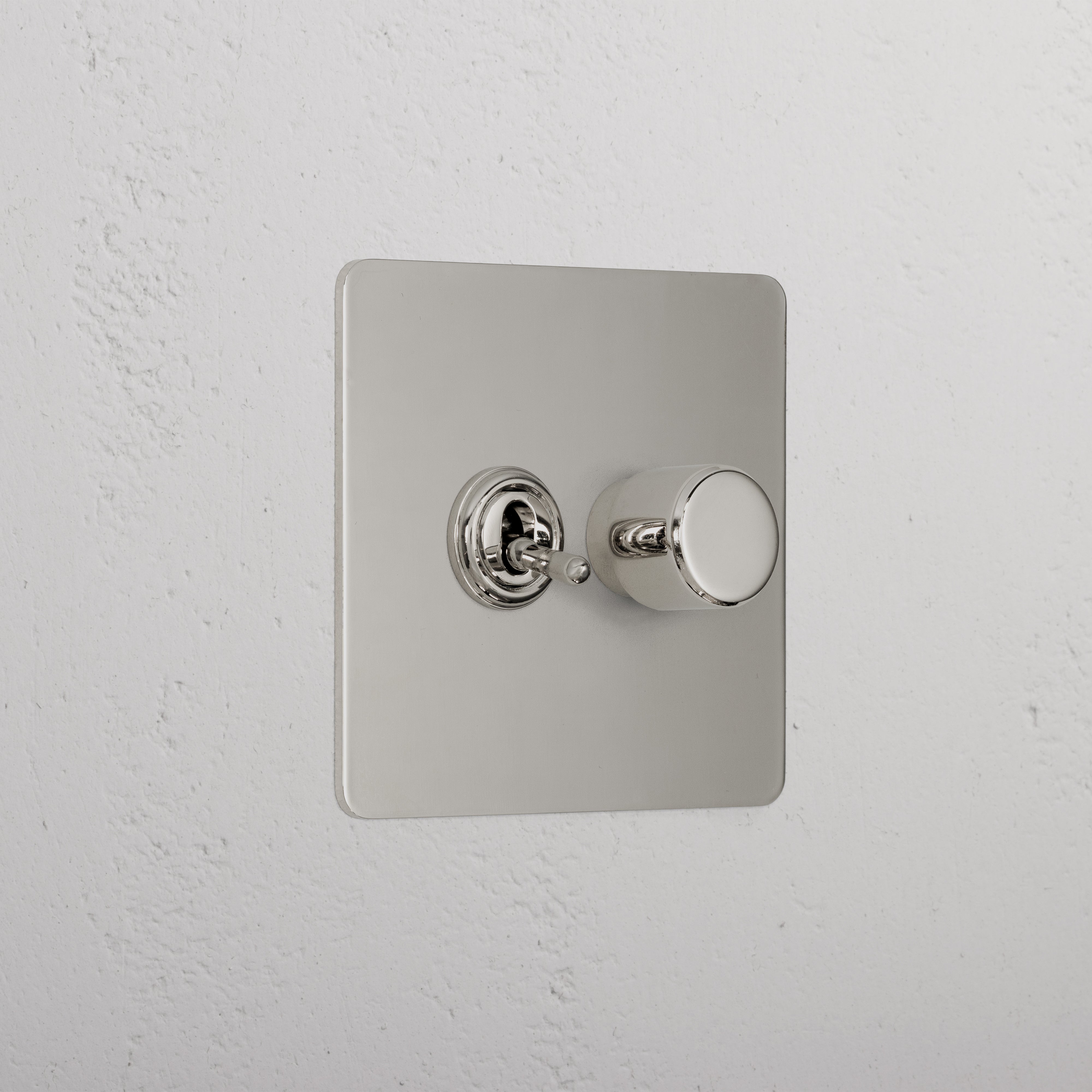 Luxury Polished Nickel 2 Gang Mixed Light Switch
