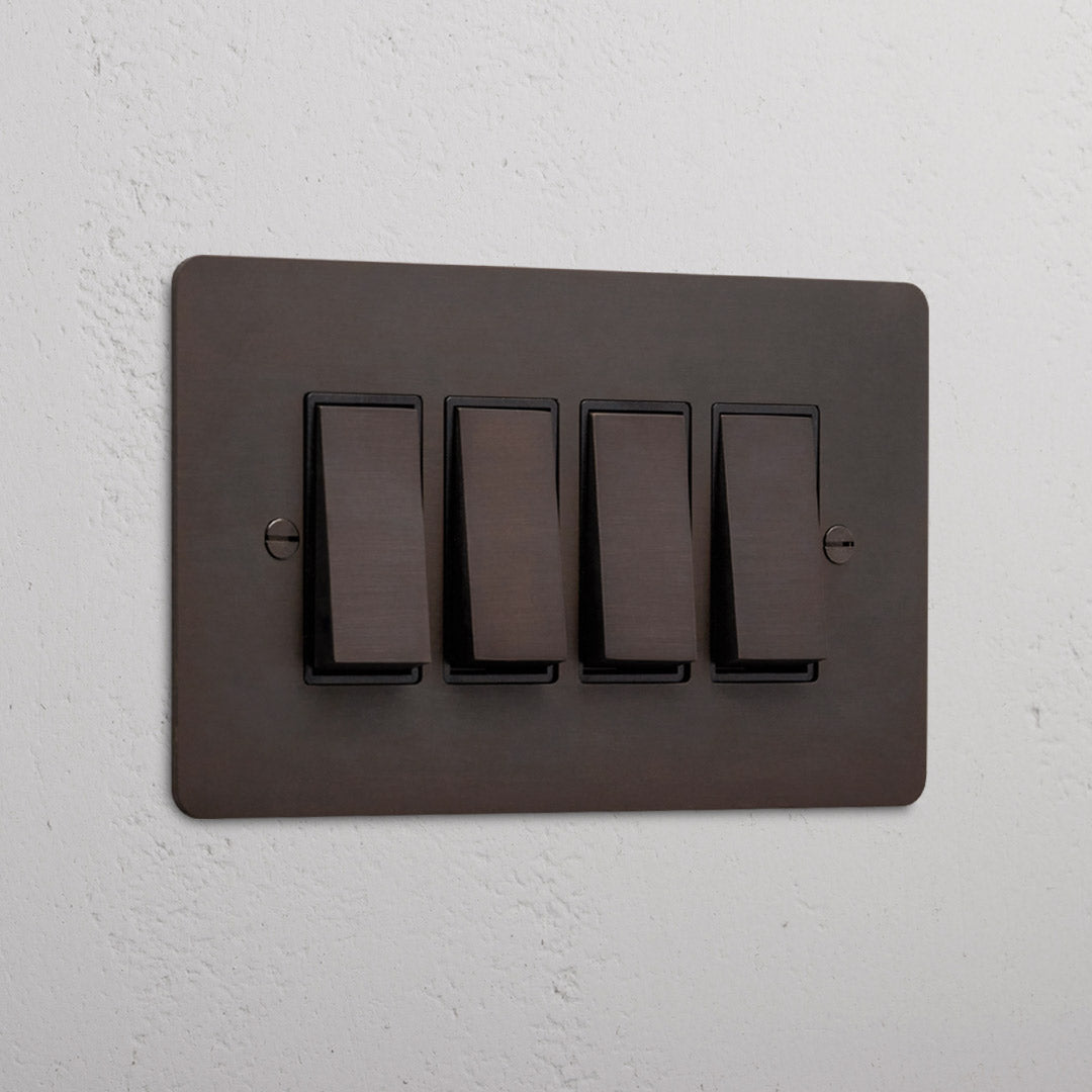 4G Two Way Rocker Switch - Bronze Black