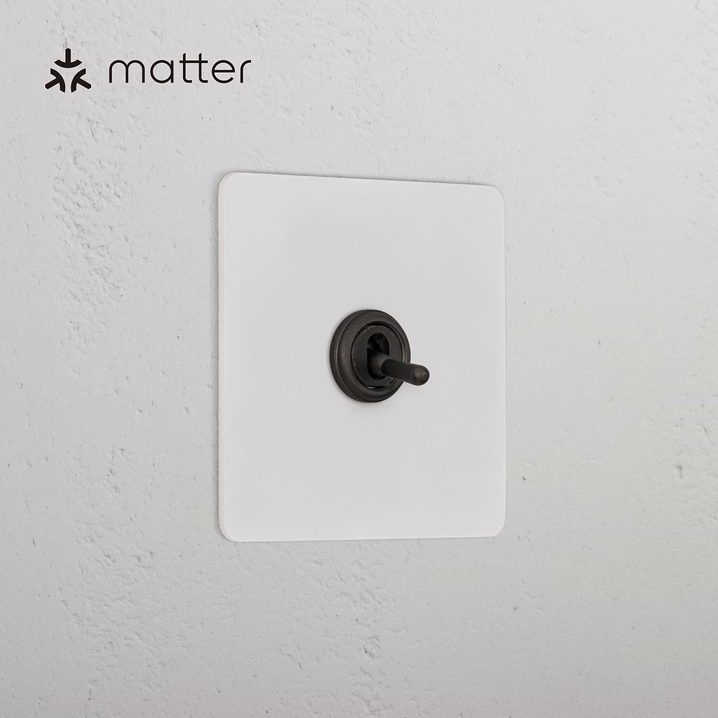 1G Smart Retractive Toggle Switch – Paintable Bronze