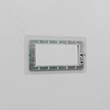 2G 100mm Module Plate, Clear Black finish, for sleek minimalistic design on walls in black module installations.