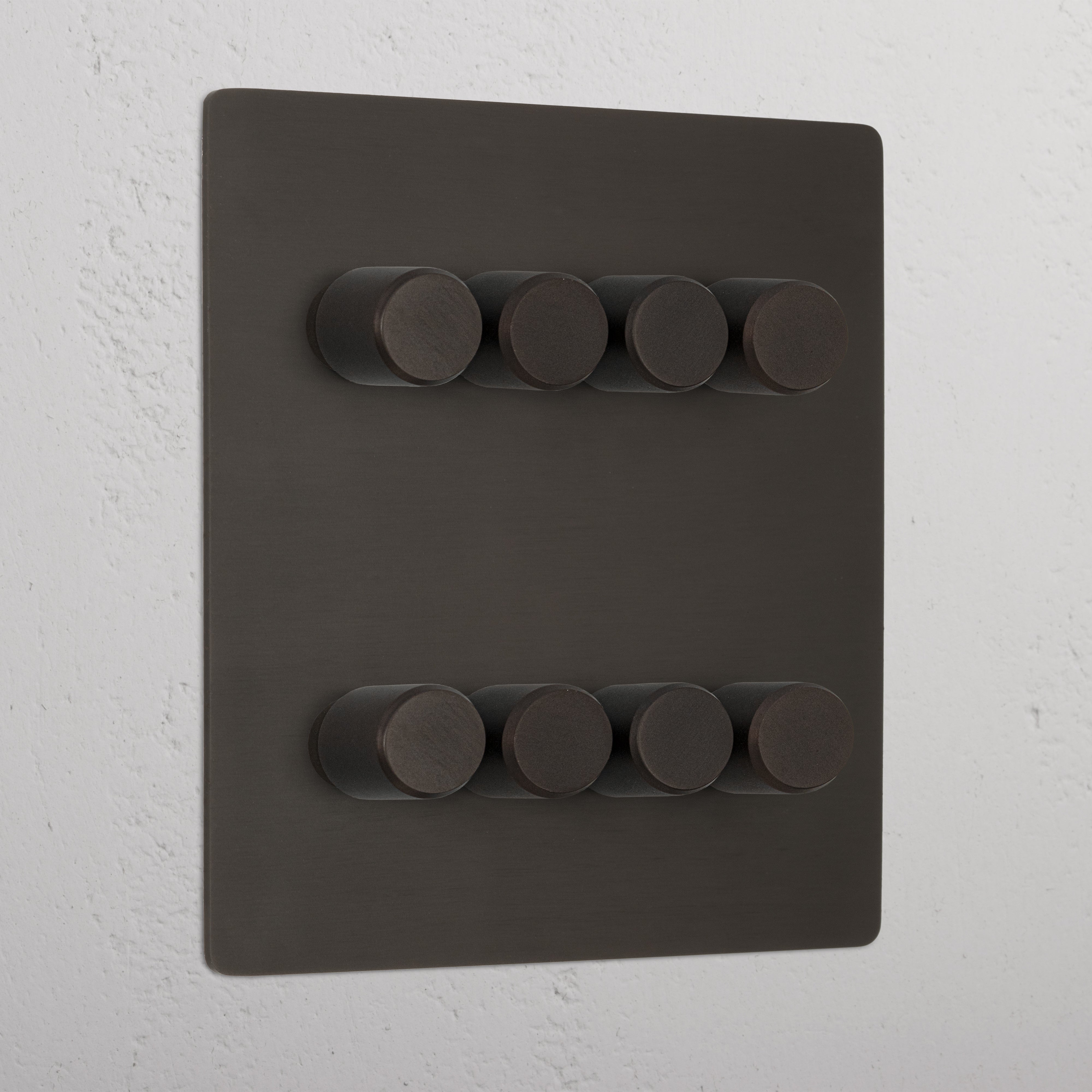 Bronze Designer 8 Gang 2 Way Dimmer Light Switch