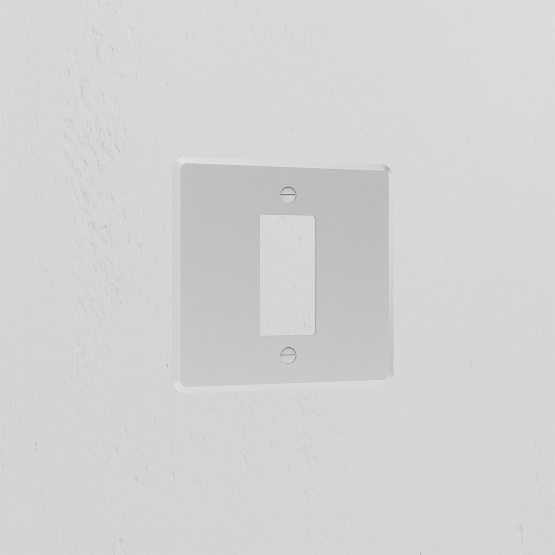 1G Rocker Switch Plate - Clear White