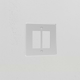 2G Rocker Switch Plate - Clear White